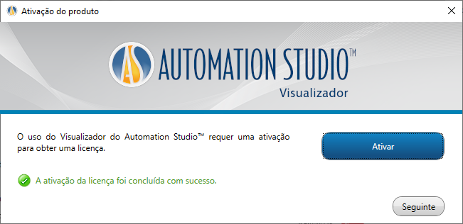 Instalação da edição do visualizador do Automation Studio